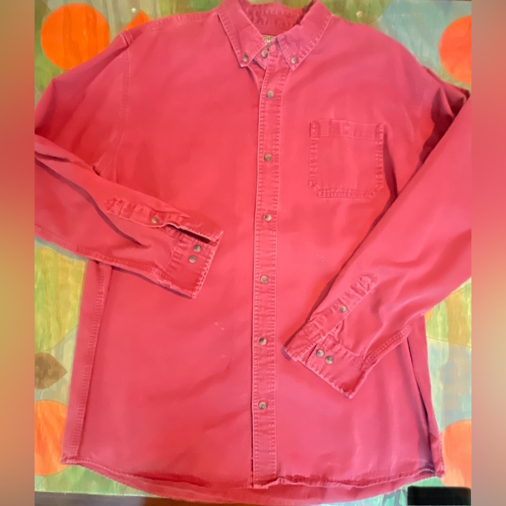 Vintage CE Schmidt Shirt Mens XLT Red Western Workwear RN 129746 Cotton Button